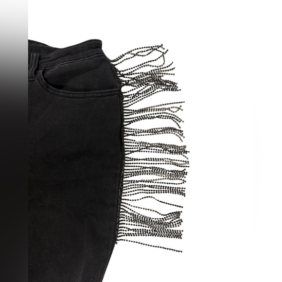 Buckle Black Flare Jeans with Fringe - Picture 3 of 8
